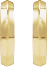14K Yellow Gold Knife-Edge Hinge 14.5 mm Hoop Earring
