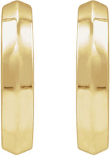 14K Yellow Gold Knife-Edge Hinge 14.5 mm Hoop Earring