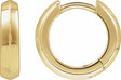 14K Yellow Gold Knife-Edge Hinge 11.9 mm Hoop Earring