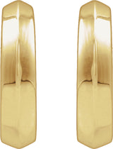 14K Yellow Gold Knife-Edge Hinge 11.9 mm Hoop Earring