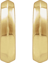 14K Yellow Gold Knife-Edge Hinge 11.9 mm Hoop Earring