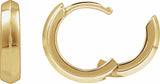 14K Yellow Gold Knife-Edge Hinge 11.9 mm Hoop Earring