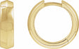 14K Yellow Gold Knife-Edge Hinge 14.5 mm Hoop Earring