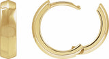14K Yellow Gold Knife-Edge Hinge 14.5 mm Hoop Earring