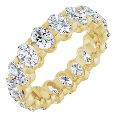 14K Yellow Gold 4 1/2 CTW Lab-Grown Diamond Eternity Band Size 6.5