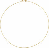 14K Yellow Gold 1.1 mm Rolo 18" Chain