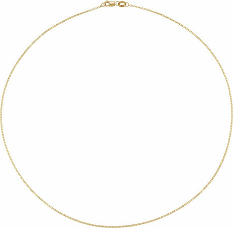 14K Yellow Gold 1.1 mm Rolo 18" Chain