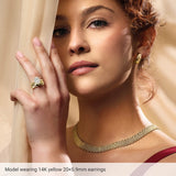 14K Yellow Gold Electroform Puffed 15 mm Hoop Earrings