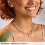 14K Yellow Gold 5.3 mm Paperclip-Style 7" Chain