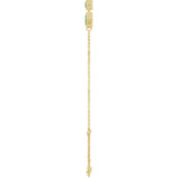 14K Yellow Gold Natural Emerald Bezel-Set 3-Stone 7 1/2" Bracelet