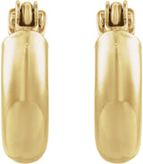 14K Yellow Gold Tube 10 mm Hoop Earrings
