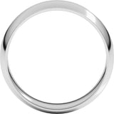 14K White Gold 7 mm Center Milgrain Half-Round Band Size 10