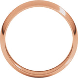 14K Rose Gold 6 mm Center Milgrain Half-Round Band Size 10.5
