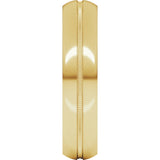 10K Yellow Gold 5 mm Center Milgrain Half-Round Band Size 10
