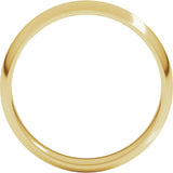 10K Yellow Gold 5 mm Center Milgrain Half-Round Band Size 10