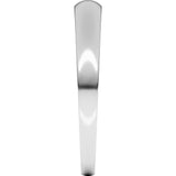 14K White Gold 3 mm Round Tapered Lightweight Band Size9