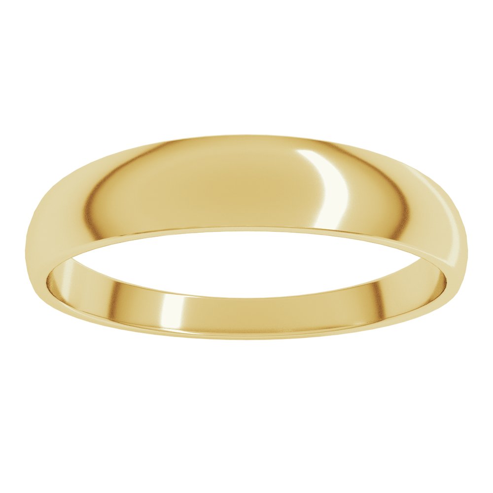 10K Yellow Gold 4 mm Round Tapered Lightweight Band Size10