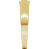 10K Yellow Gold 4 mm Round Tapered Lightweight Band Size10