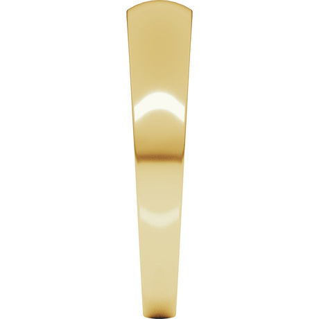 10K Yellow Gold 4 mm Round Tapered Lightweight Band Size10