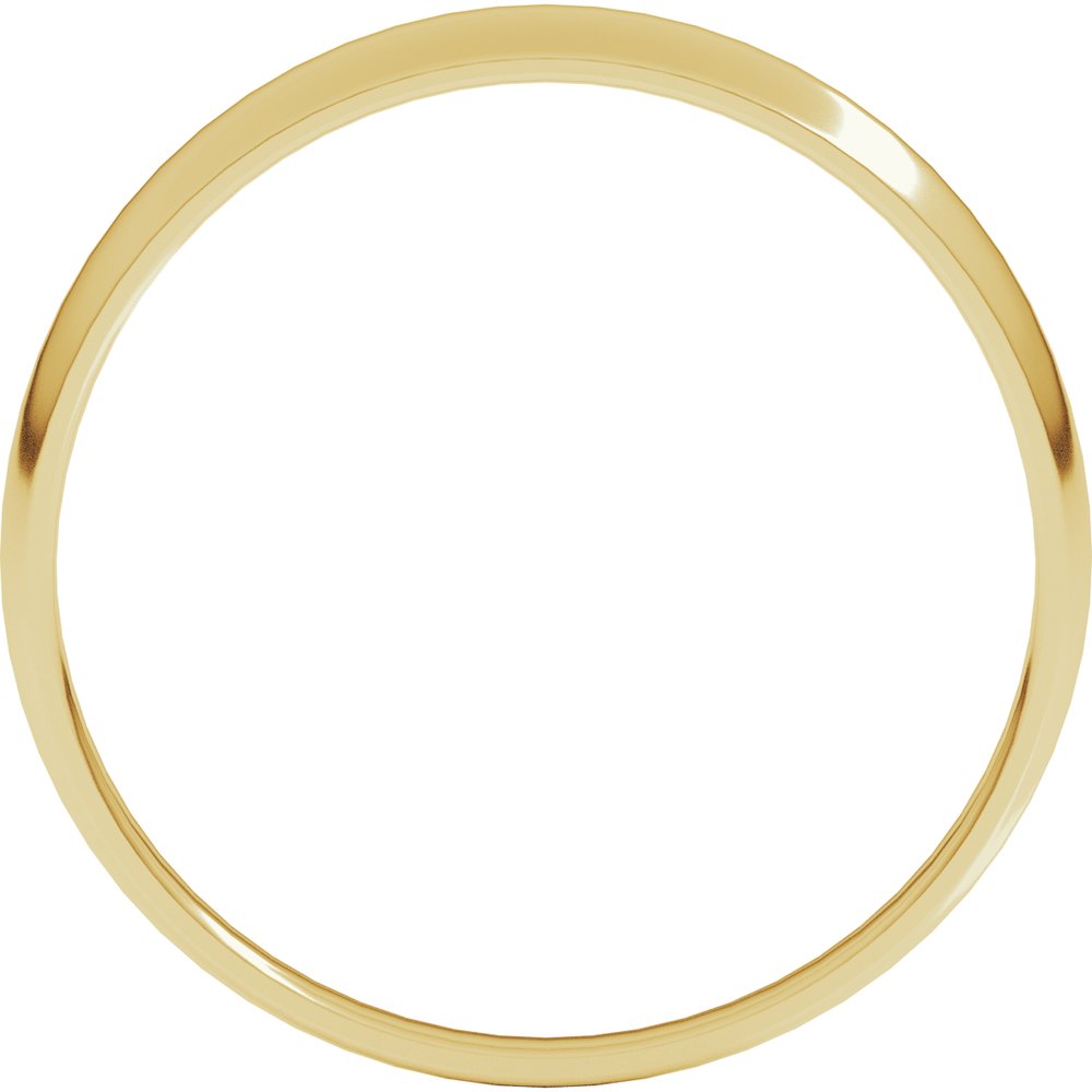 14K Yellow Gold 3 mm Round Tapered Lightweight Band Size5.5