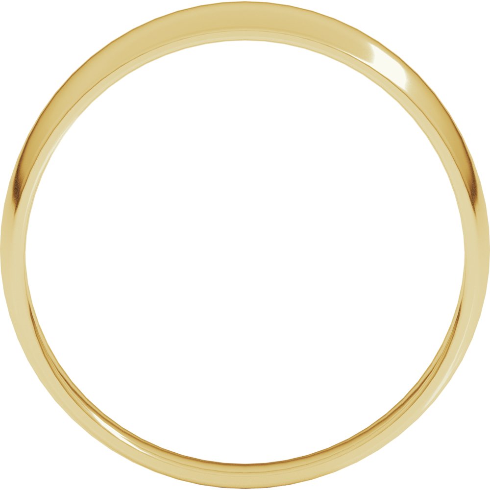 14K Yellow Gold 5 mm Round Tapered Lightweight Band Size11