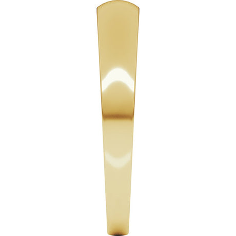 14K Yellow Gold 3.5 mm Round Tapered Lightweight Band Size5.5
