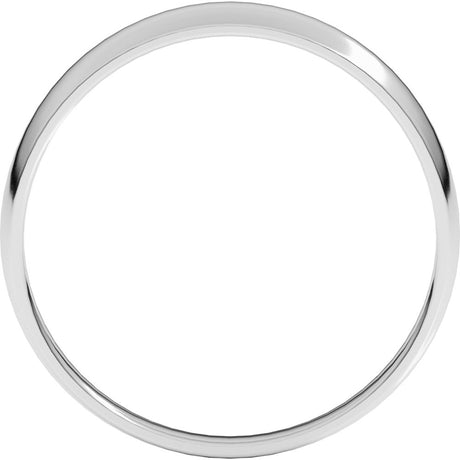 Sterling Silver 4 mm Round Tapered Lightweight Band Size10