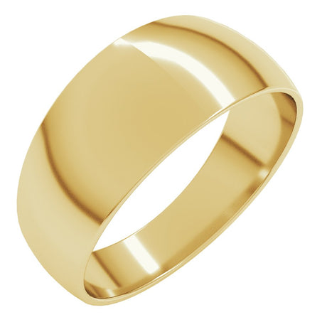 14K Yellow Gold 8 mm Round Tapered Lightweight Band Size6