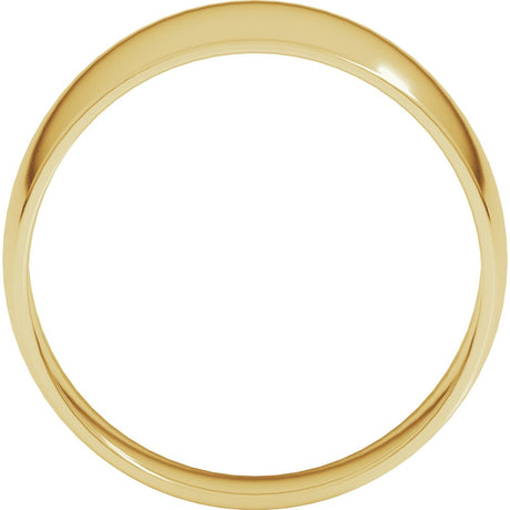 14K Yellow Gold 10 mm Round Tapered Lightweight Band Size11.5