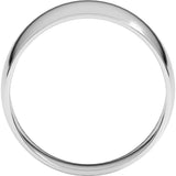 14K White Gold 10 mm Round Tapered Lightweight Band Size5