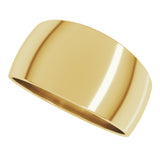 10K Yellow Gold 10 mm Round Tapered Lightweight Band Size9.5