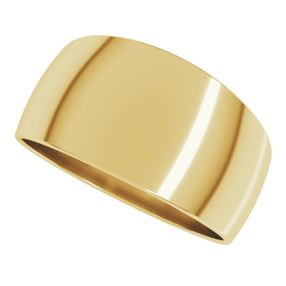 14K Yellow Gold 10 mm Round Tapered Lightweight Band Size11.5