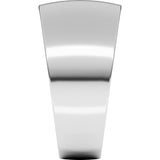 14K White Gold 10 mm Round Tapered Lightweight Band Size5