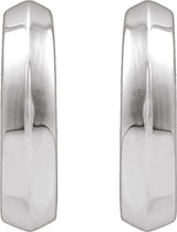 Sterling Silver Knife-Edge Hinge 11.9 mm Hoop Earring