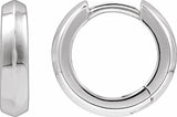Sterling Silver Knife-Edge Hinge 11.9 mm Hoop Earring