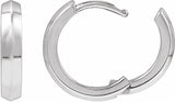 Sterling Silver Knife-Edge Hinge 14.5 mm Hoop Earring