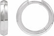 14K White Gold Knife-Edge Hinge 14.5 mm Hoop Earring
