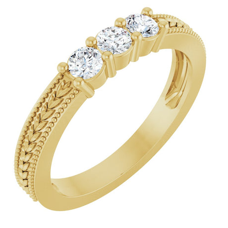 14K Yellow Gold 1/4 CTW Lab-Grown Diamond Anniversary Band