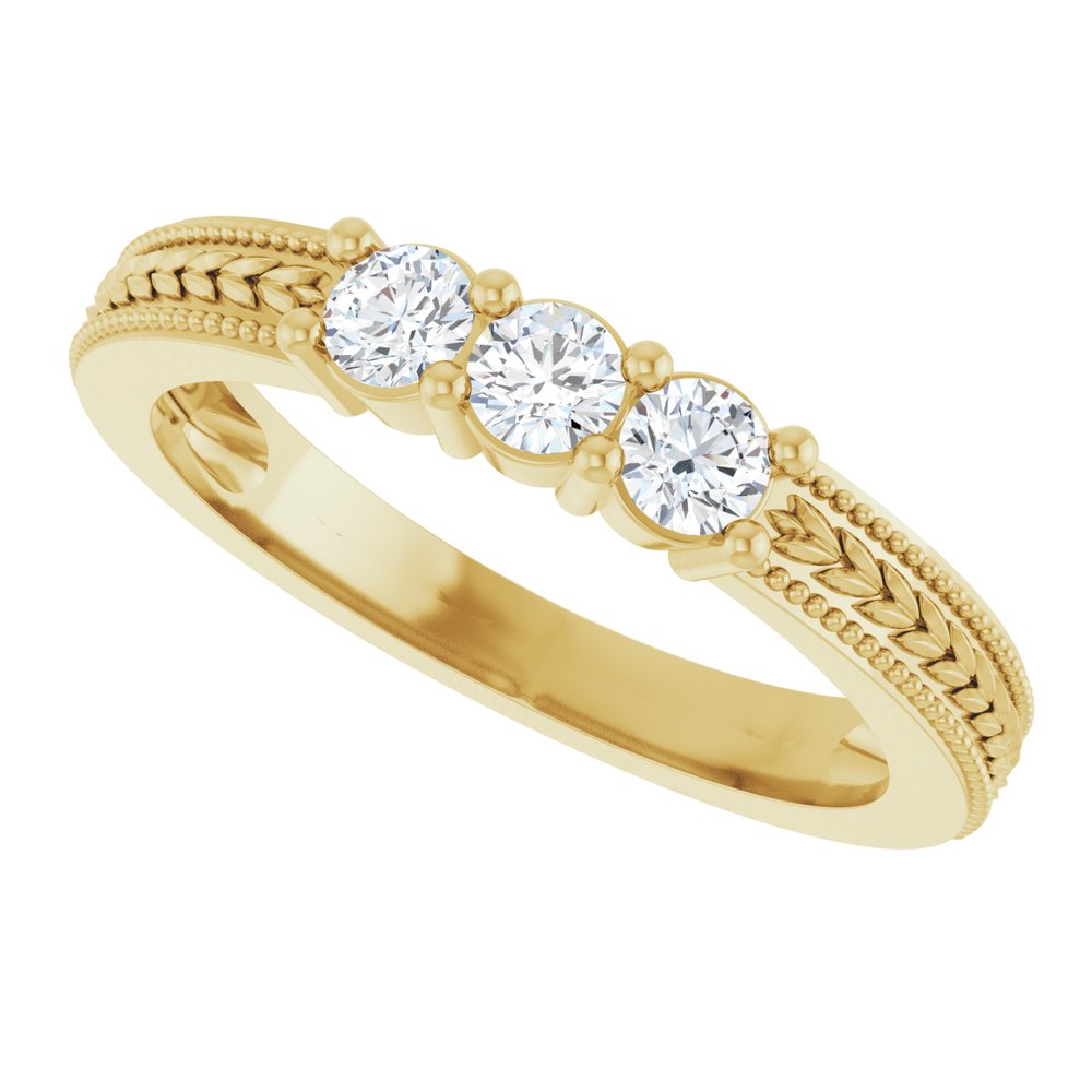 14K Yellow Gold 1/4 CTW Lab-Grown Diamond Anniversary Band