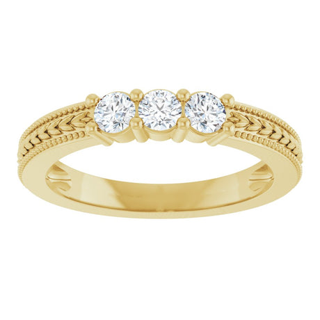 14K Yellow Gold 1/4 CTW Lab-Grown Diamond Anniversary Band