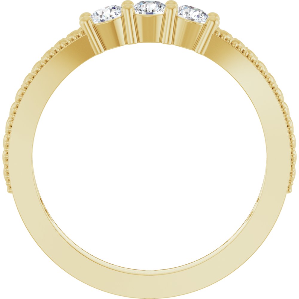 14K Yellow Gold 1/4 CTW Lab-Grown Diamond Anniversary Band