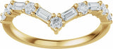14K Yellow Gold 1/2 CTW Lab-Grown Diamond Contour Band