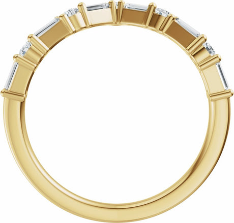 14K Yellow Gold 1/2 CTW Lab-Grown Diamond Contour Band