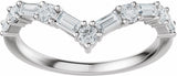 Platinum 1/2 CTW Natural Diamond Contour Band