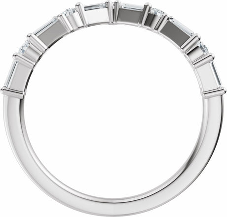 14K White Gold 1/2 CTW Lab-Grown Diamond Contour Band