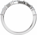 Platinum 1/2 CTW Natural Diamond Contour Band
