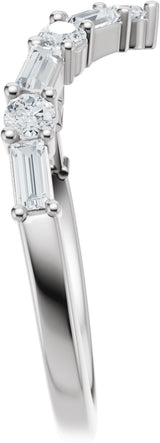 14K White Gold 1/2 CTW Lab-Grown Diamond Contour Band