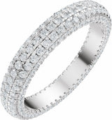 14K White Gold 1 3/8 Lab-Grown Diamond Eternity Band