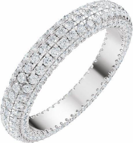 14K White Gold 1 3/8 Lab-Grown Diamond Eternity Band