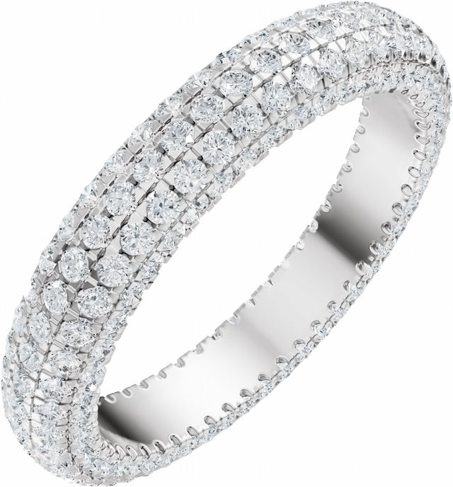 14K White Gold 1 3/8 Lab-Grown Diamond Eternity Band